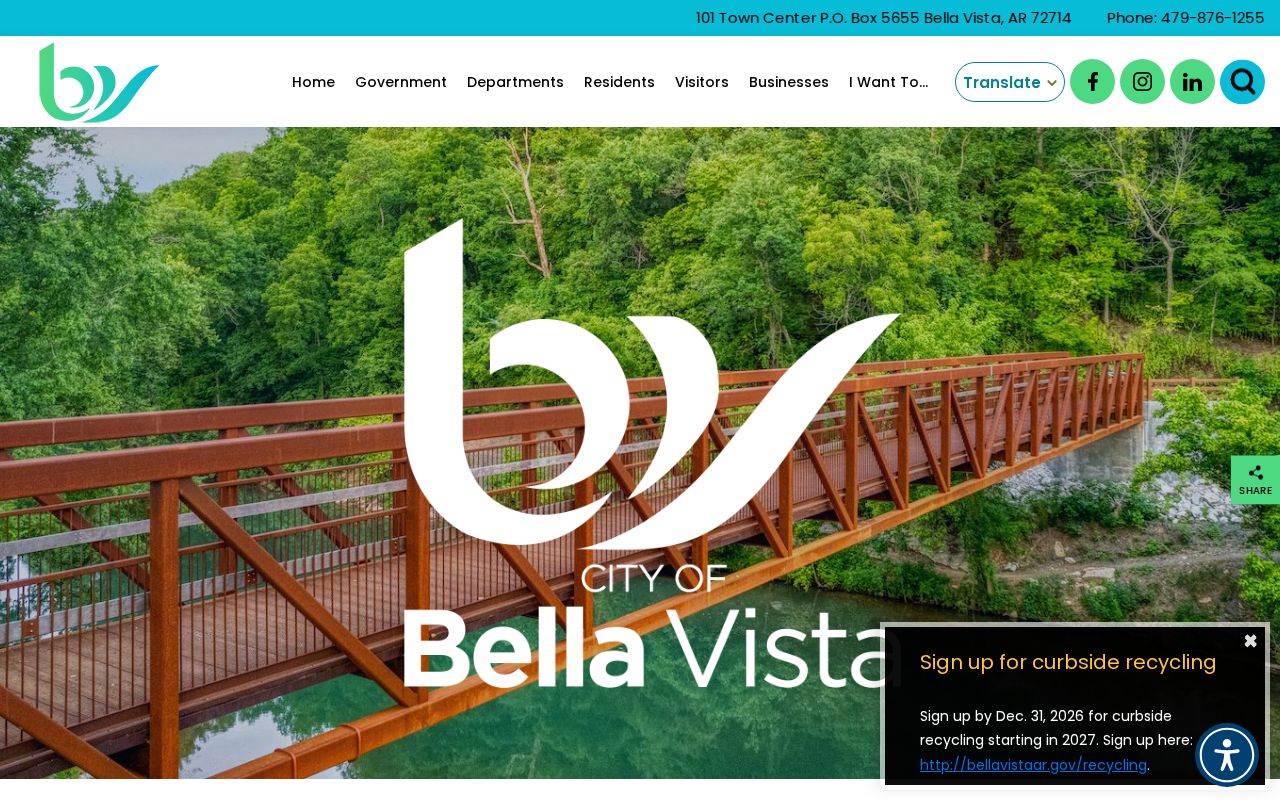 Bella Vista residents directory city government records page