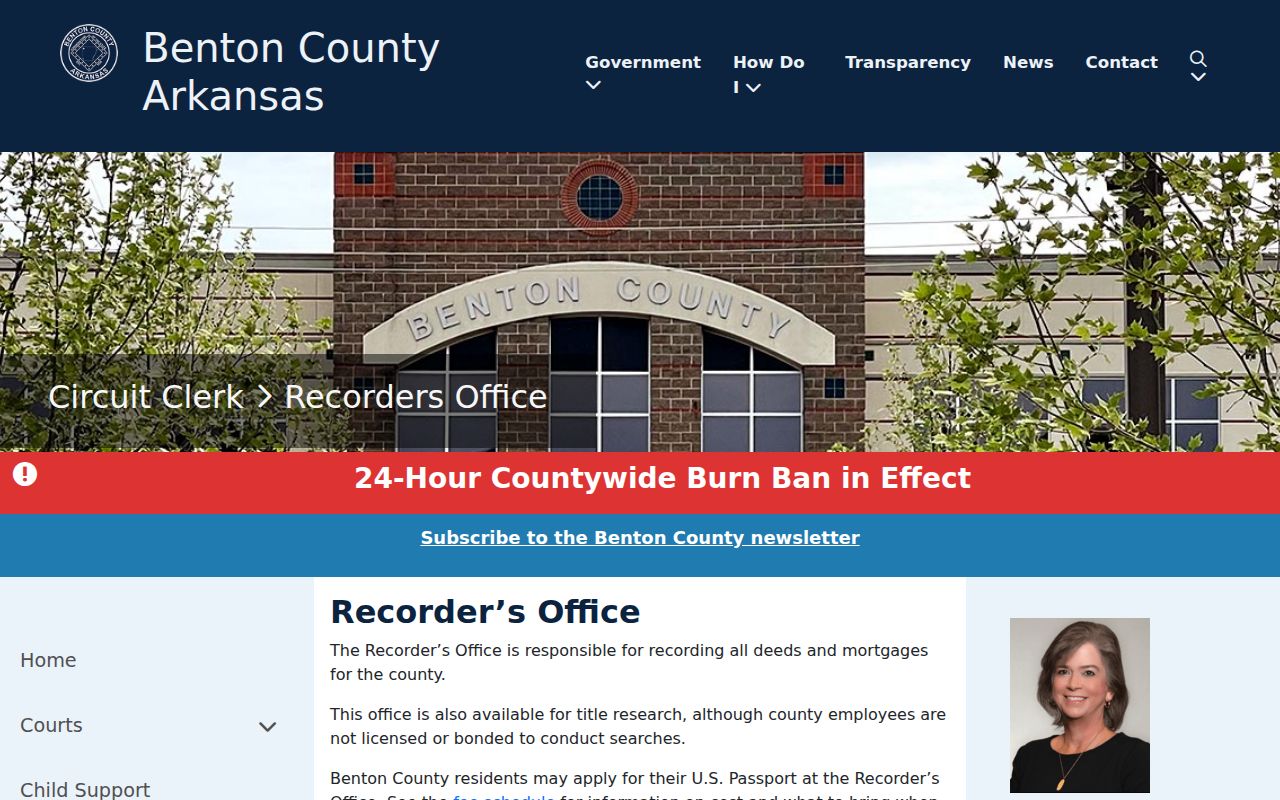 Bella Vista previous residents deed research at Benton County Recorder Office