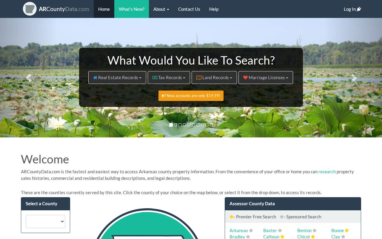 Bella Vista street directory ARCountyData property search